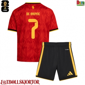 Belgien Kevin De Bruyne #7 Hemmakläder Barn VM 2026 Kortärmad (+ Korta byxor)